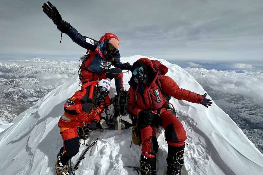 Sophie Lavaud en haut à gauche, en avril dernier.