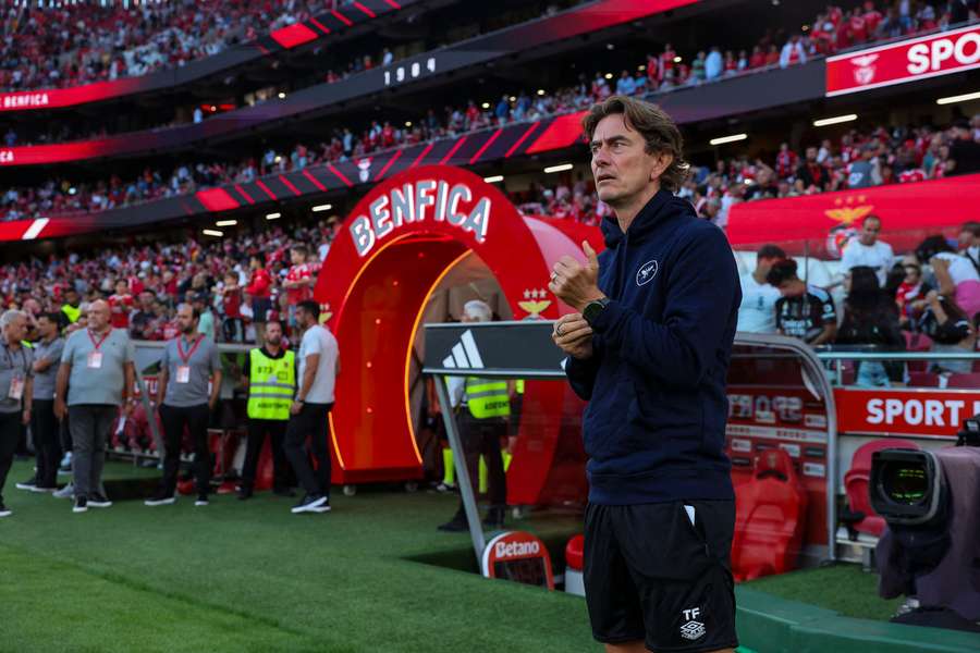 Thomas Frank empatou 1-1 com o Benfica na Luz