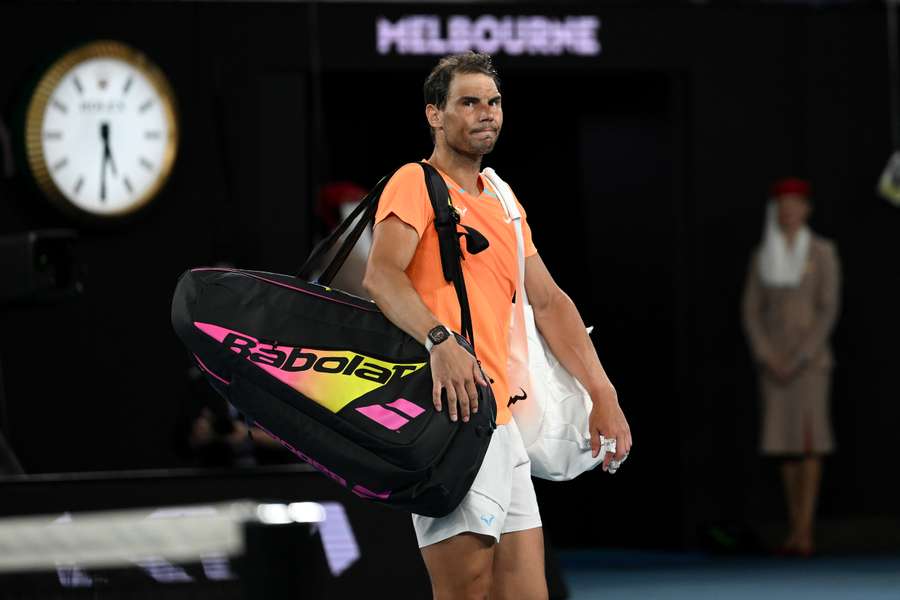 Rafael Nadal leaves after defeat against Mackenzie McDonald