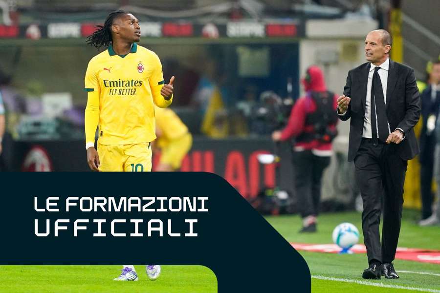 Rafael Leao con Massimiliano Allegri
