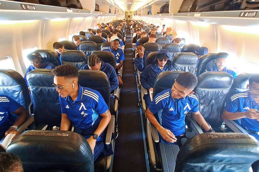 Los jugadores del Levski, de viaje