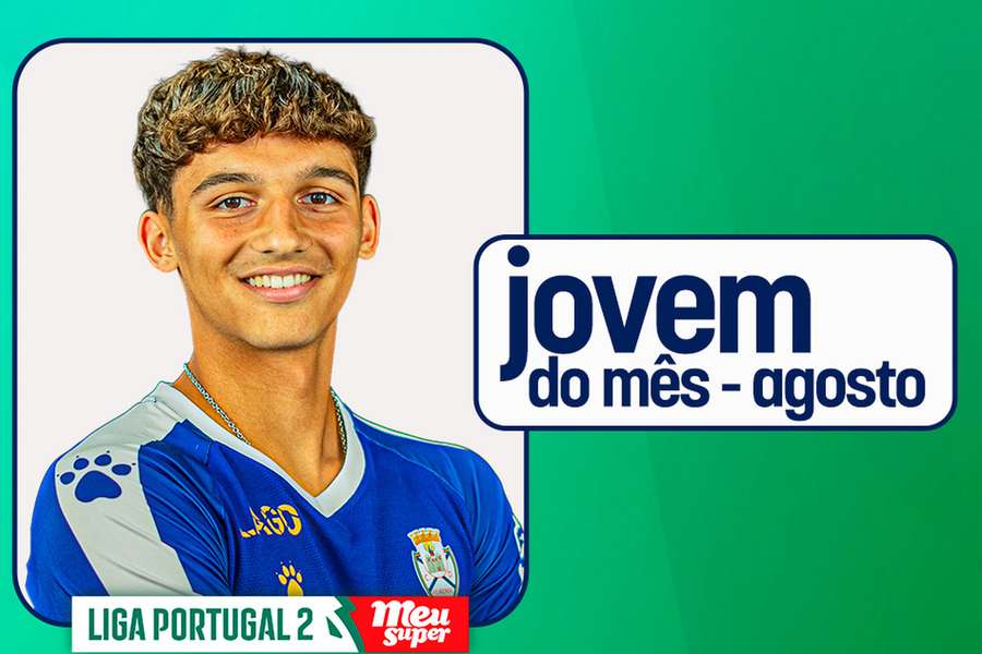 Gabriel Costa eleito melhor jovem de agosto na Liga 2