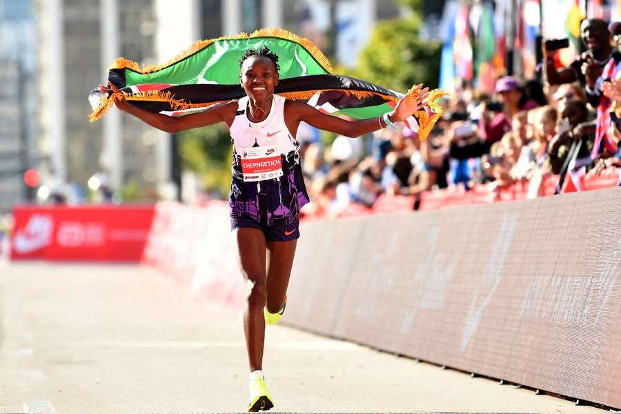 Kenya's Chepngetich in action