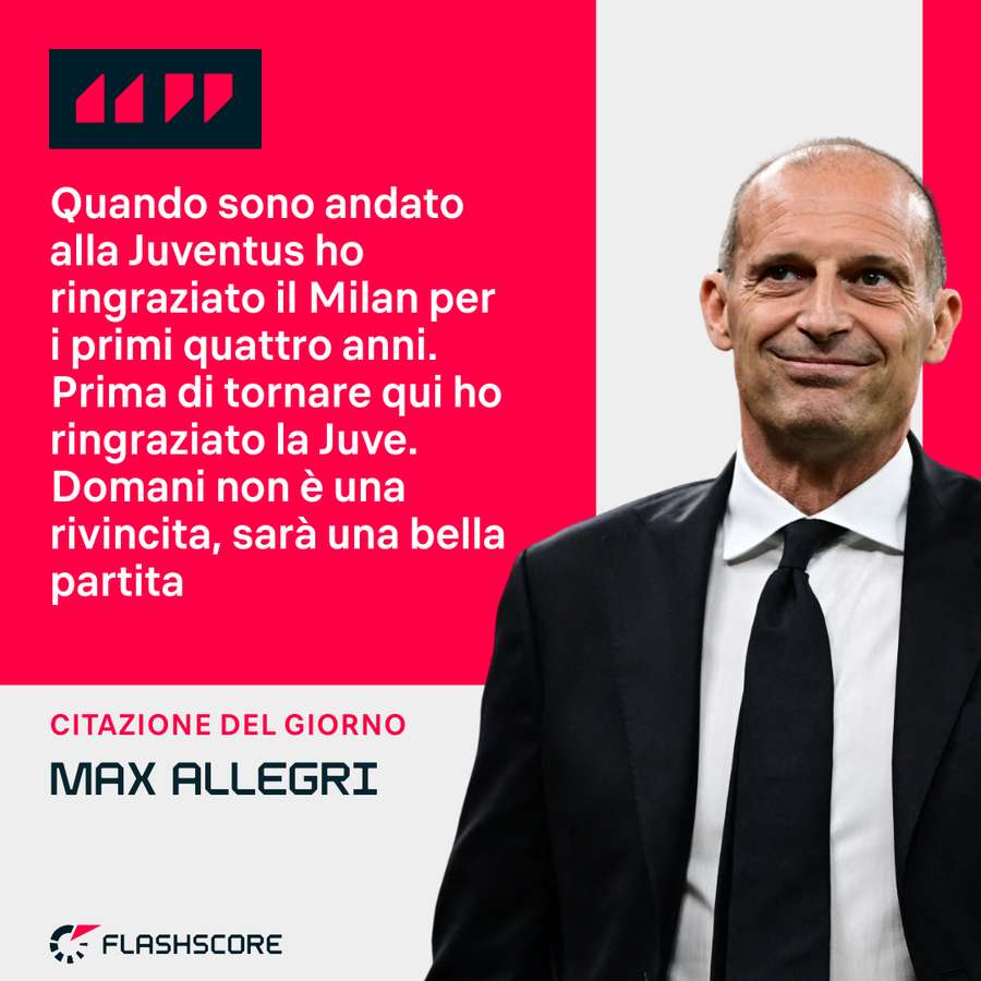 Le parole di Allegri in conferenza
