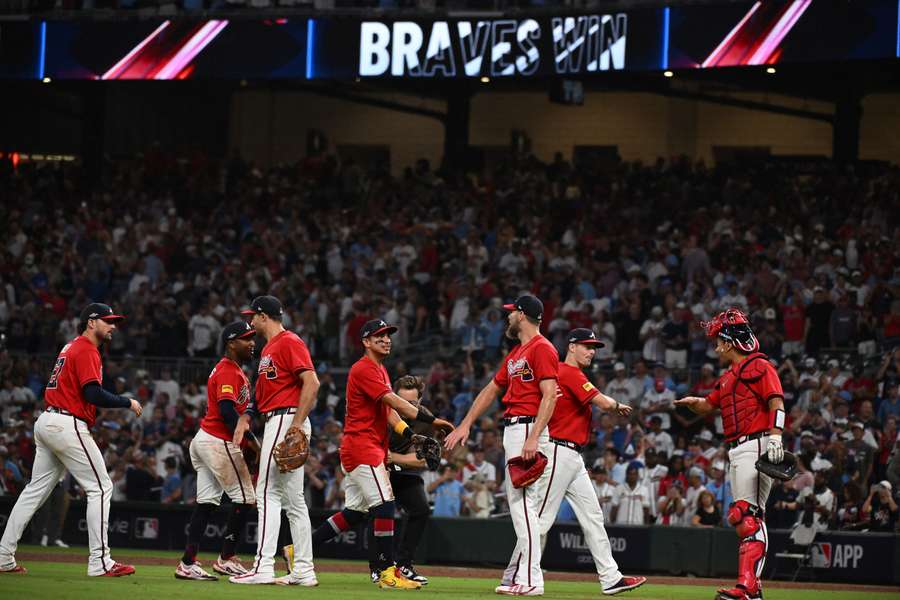 The Atlanta Braves move on to the NL divisional series. The Atlanta Braves move on to the NL divisional series.