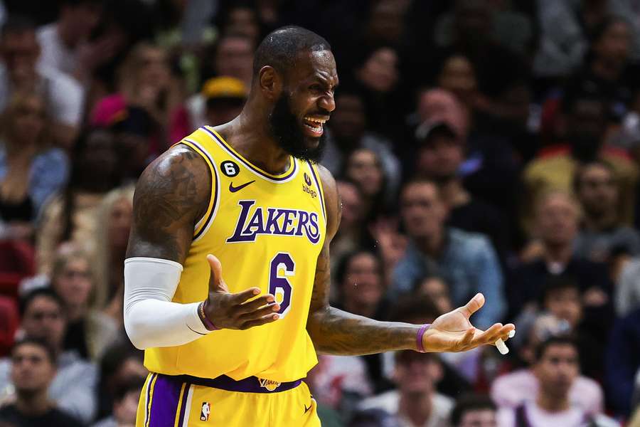 LeBron James playing for the Lakers