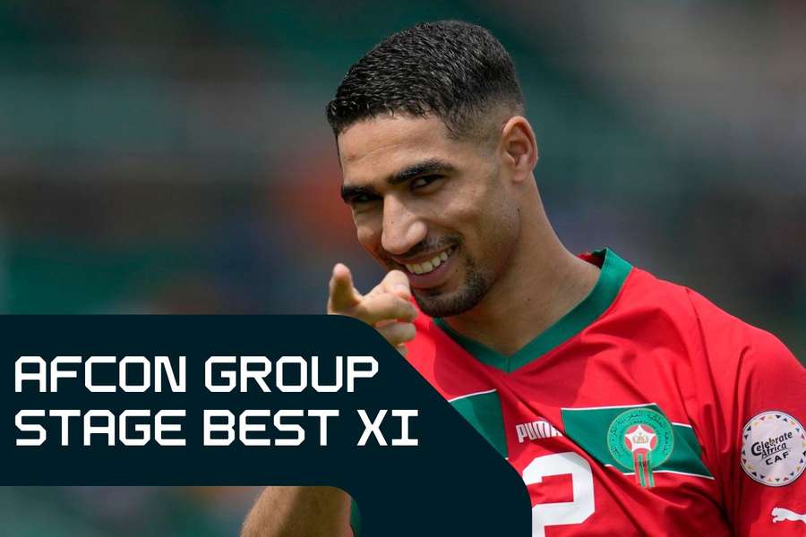 Achraf Hakimi had the best rating of any player during the AFCON 2023 group stage