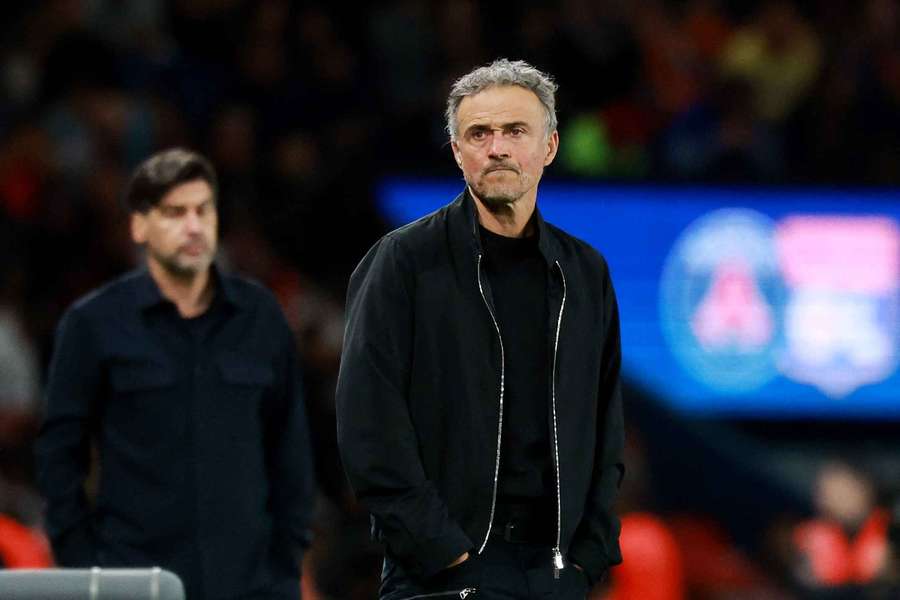 Luis Enrique contre Lyon.