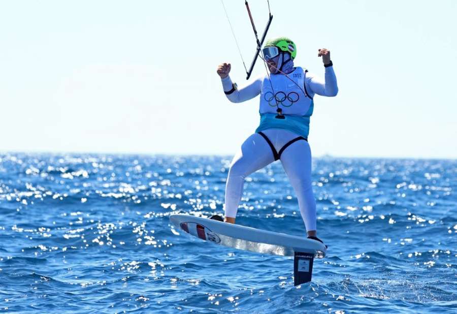 Valentin Bontus of Austria celebrates after winning gold