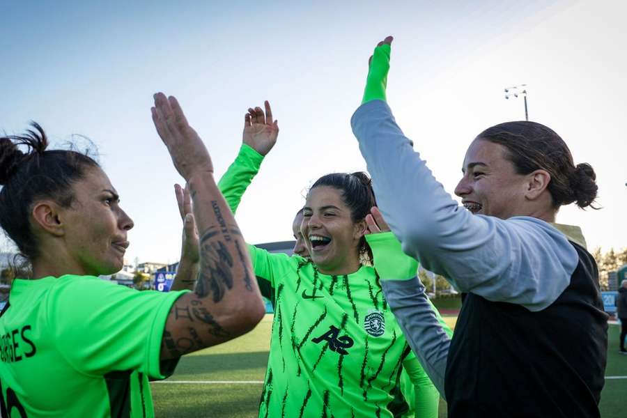 Telma Encarnação fez os dois golos da equipa verde e branca