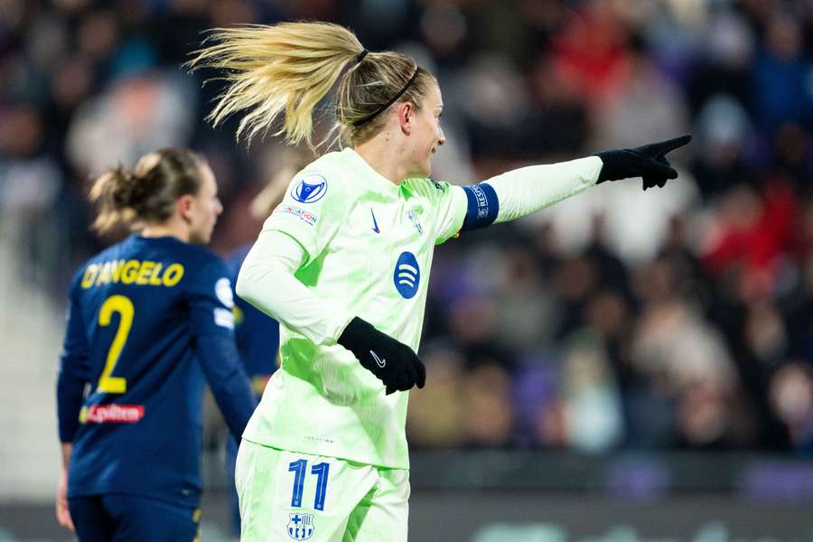 Alexia celebra su último gol.