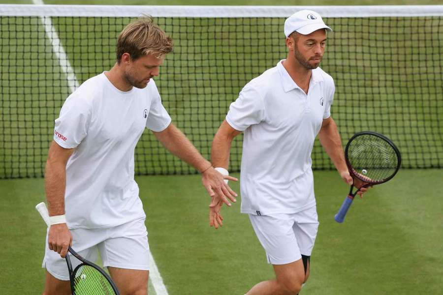 Kevin Krawietz (l.) und Tim Puetz während dem Doppel-Viertelfinale