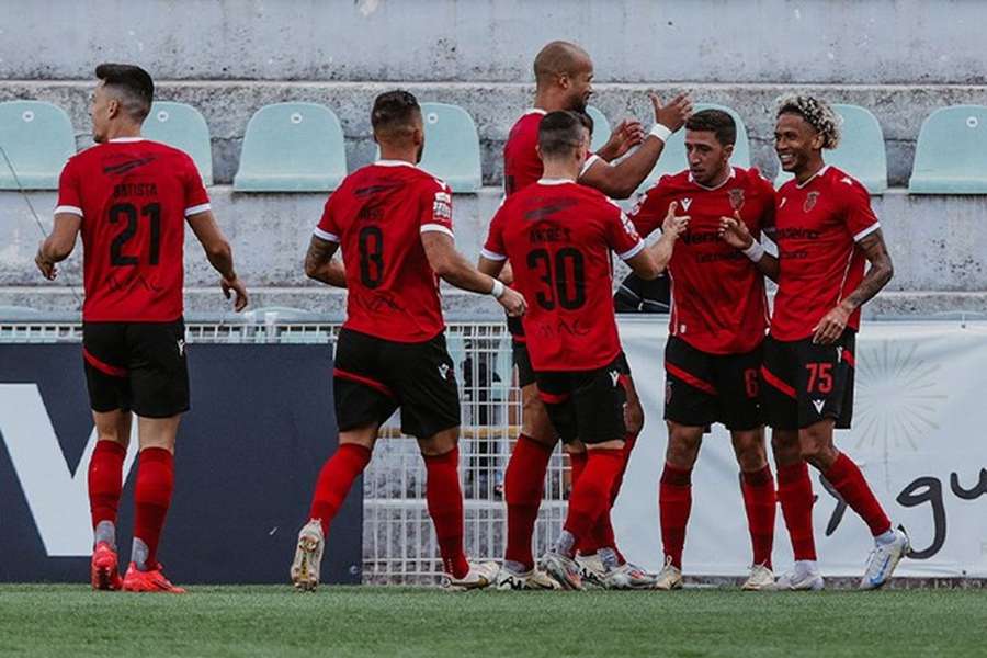 A festa dos jogadores do Penafiel