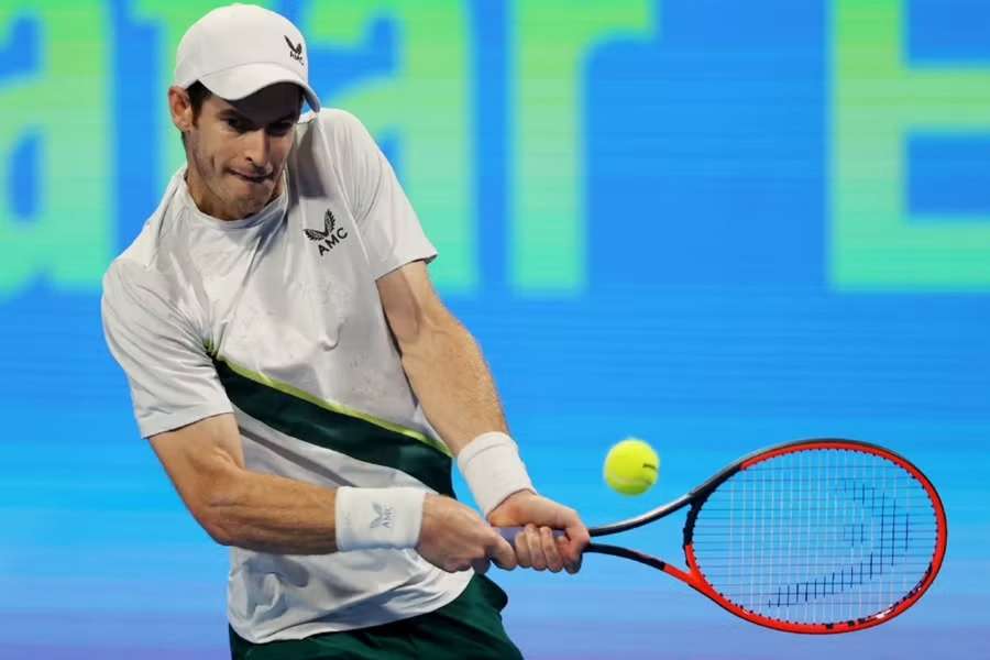 Murray en el partido cotnra Medvedev