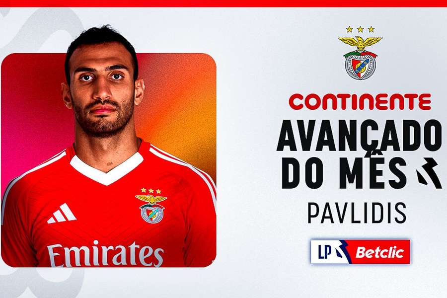 Pavlidis eleito avançado do mês na Liga