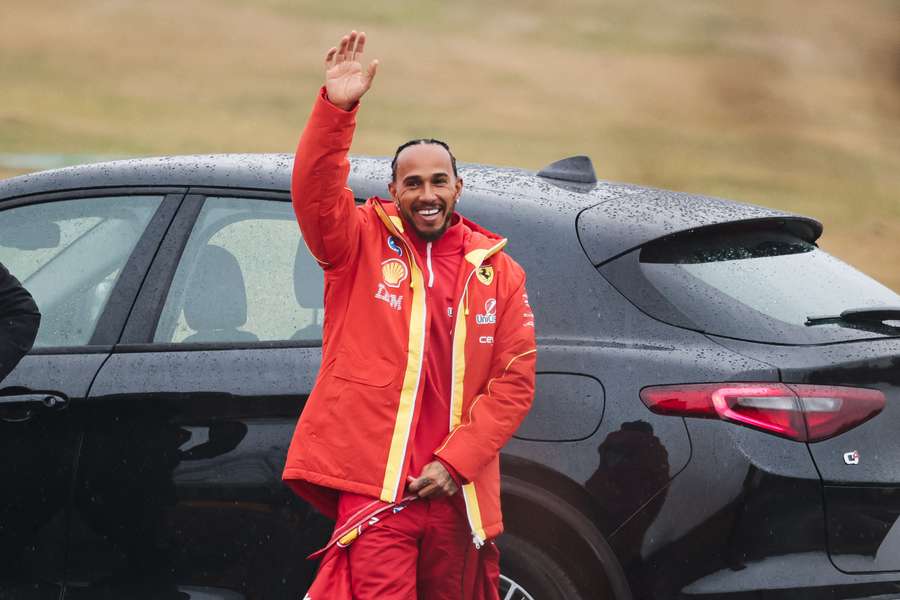 Lewis Hamilton oggi a Fiorano
