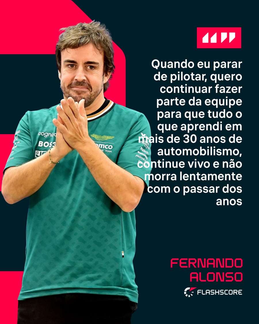 Alonso quer seguir contribuindo com a F1 após se aposentar