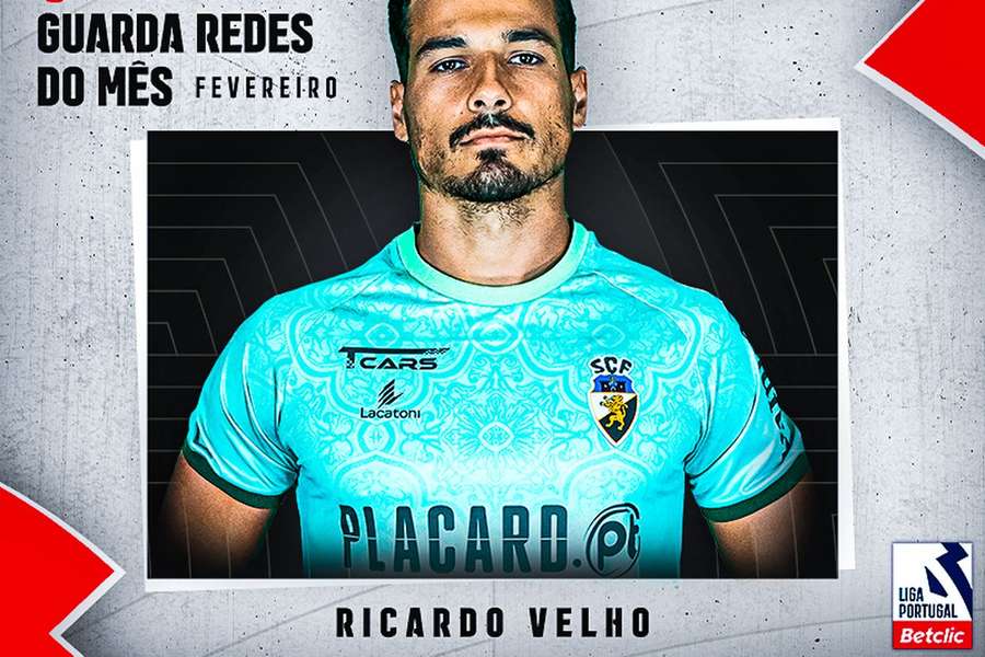 Ricardo Velho é o melhor guarda-redes de fevereiro