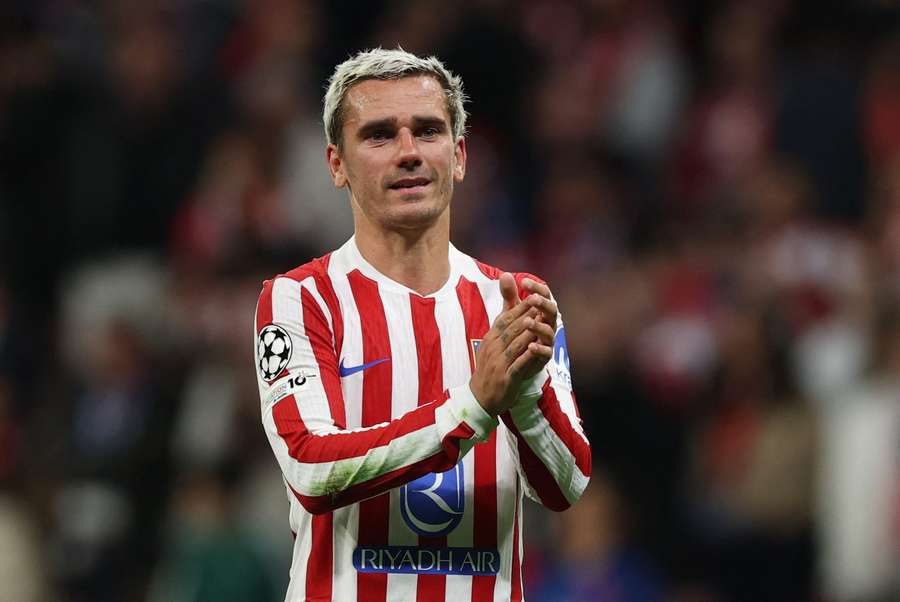 Griezmann applauds fans after the match