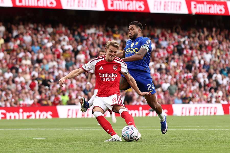 Arsenal's Martin Odegaard scores the winner against Chelsea