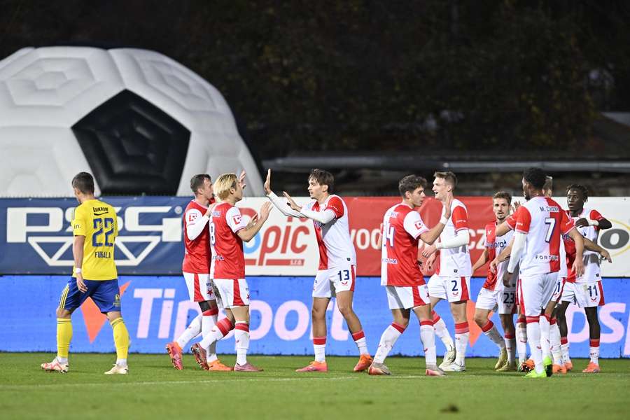 Úvodní gól dala Slavie ve 20. minutě. Úvodní gól dala Slavie ve 20. minutě.