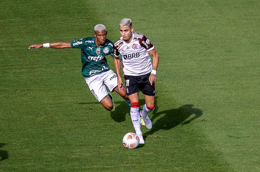 Danilo e Andreas Pereira em Palmeiras x Flamengo na final de 2021