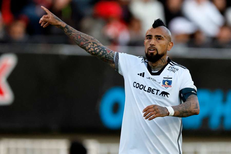 Arturo Vidal is pictured during a first division match