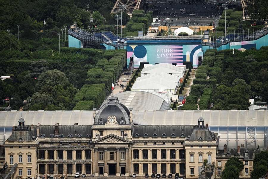 Vista aérea do Champ de Mars 