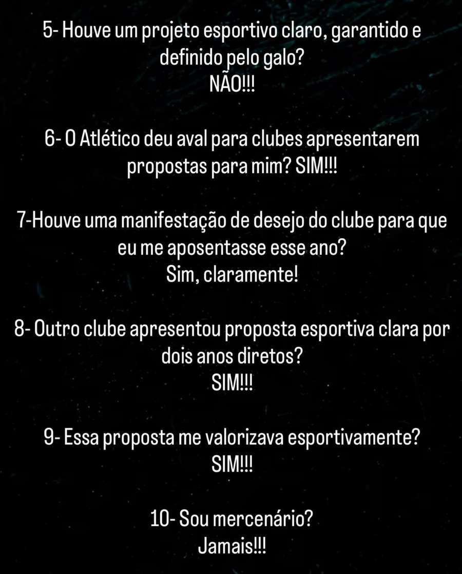 Hulk esclareceu situação no Galo