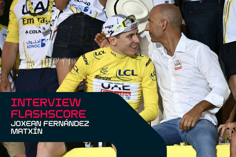 Pogačar et Matxin après leur triomphe au dernier Tour de France Pogačar et Matxin après leur triomphe au dernier Tour de France