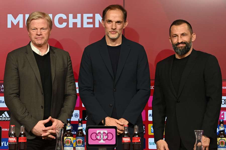 Oliver Kahn, Thomas Tuchel, și directorul sportiv bosniac al lui Bayern Munchen, Hasan Salihamidzic