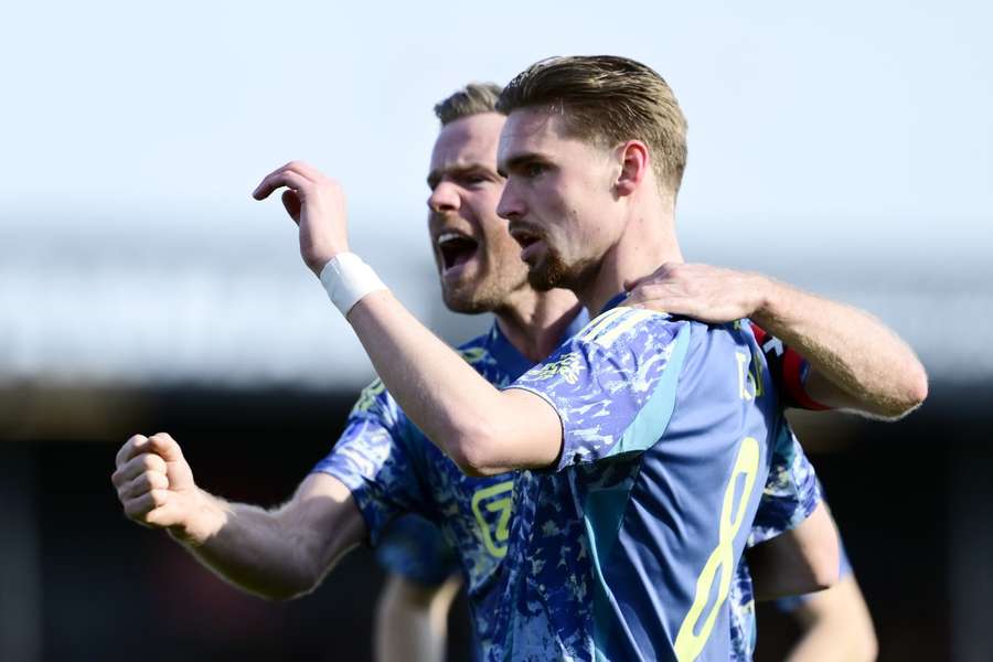 Ajax's Kenneth Taylor (R) and Davy Klaassen have been nominated for the Player oft he Year award