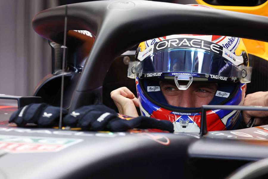 Red Bull's Max Verstappen during practice in Singapore
