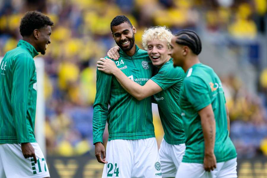 Viborg celebrate Sunday's win Viborg celebrate Sunday's win