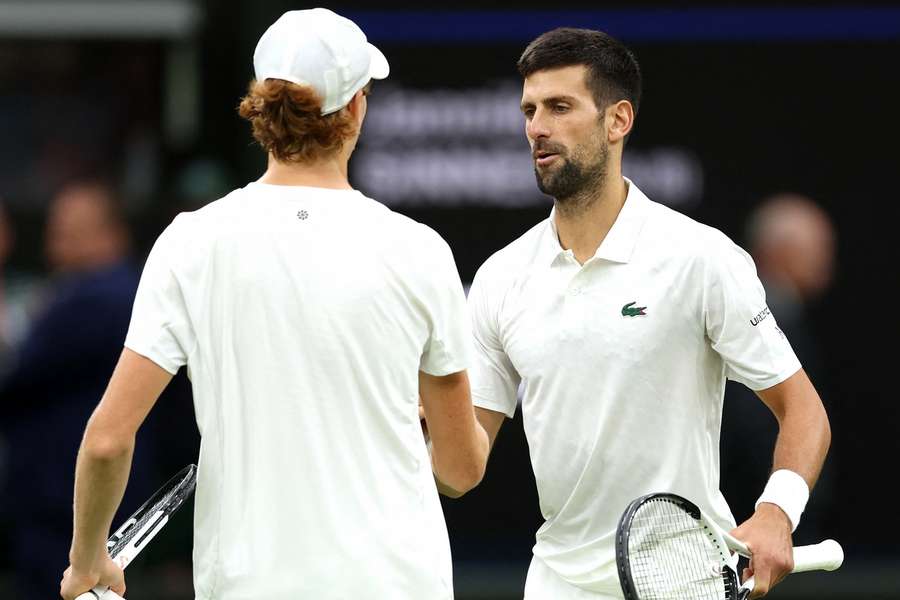 Novak Djokovic traf im vorletzten Jahr in Wimbledon auf Jannik Sinner.