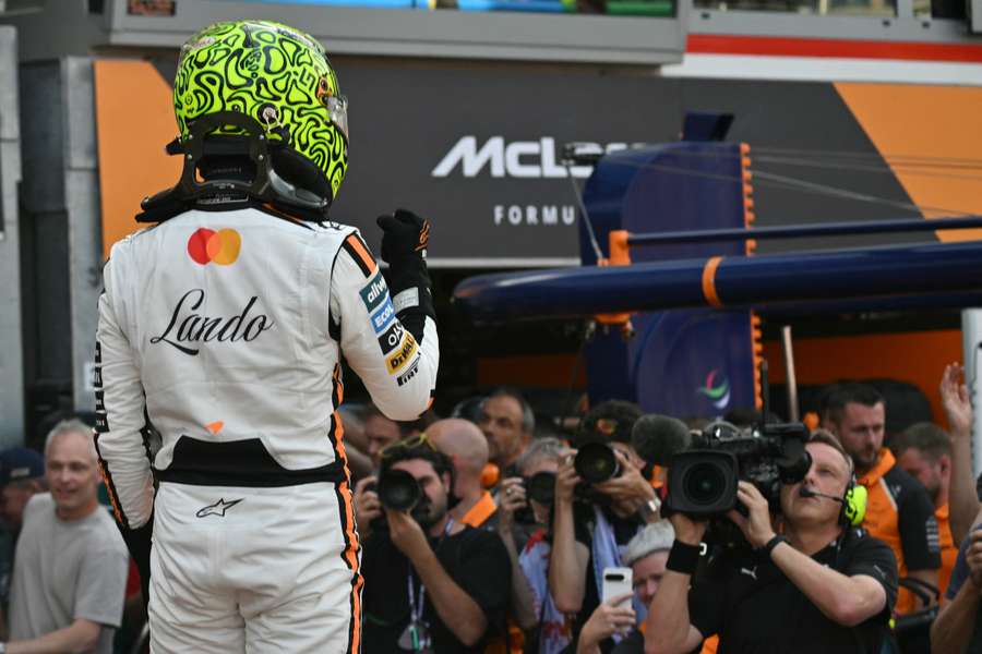 Lando Norris after his pole in Monaco.