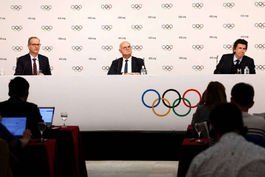 Image from the IOC Executive Board meeting press conference