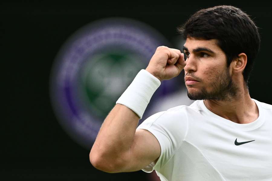 World number one and US Open winner Alcaraz, playing only his fourth grass-court tournament, defeated Daniil Medvedev 6-3, 6-3, 6-3