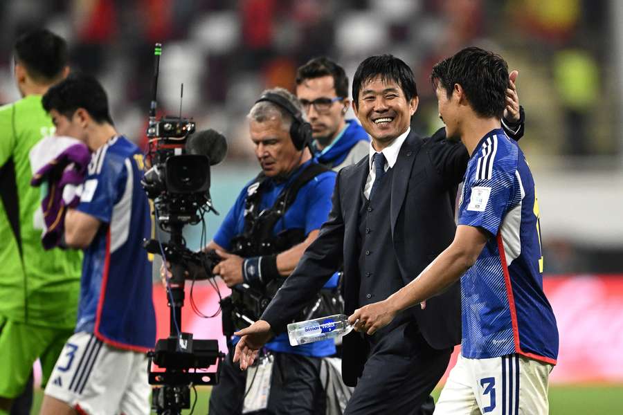 Hajime Moriyasu feliz e orgulhoso dos seus jogadores