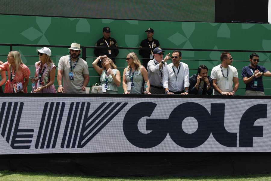 General view of spectators at a LIV Golf event