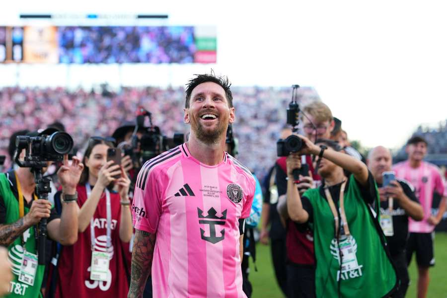 Messi celebrates after MLS Cup title win (2025) Messi celebrates after MLS Cup title win (2025)