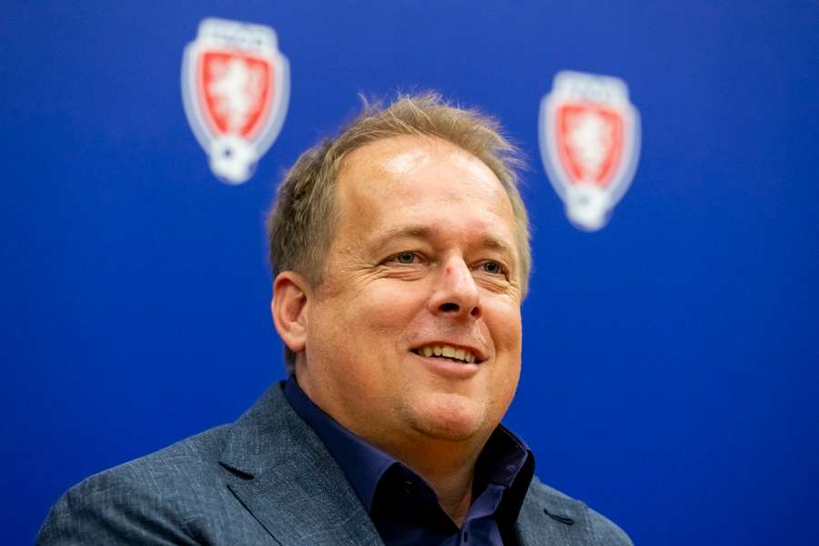 Předseda FAČR David Trunda na tiskové konferenci.