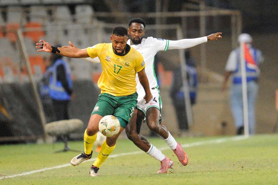 Sipho Mbule scored his first international goal for South Africa. Sipho Mbule scored his first international goal for South Africa.