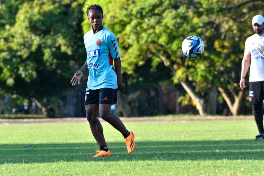 Linda Caicedo com a seleção colombiana 