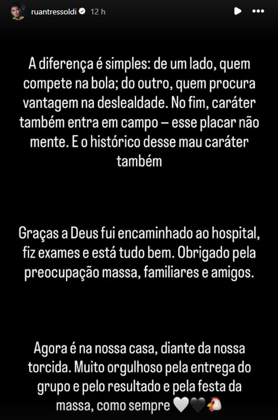 Publicação de Ruan Tressoldi no Instagram Publicação de Ruan Tressoldi no Instagram