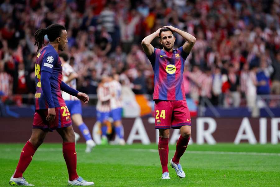 Eric García, tras ser expulsado en el Metropolitano