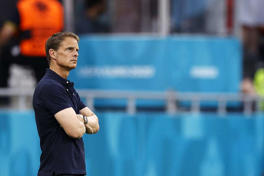 Frank de Boer als coach van Oranje tijdens EURO 2020