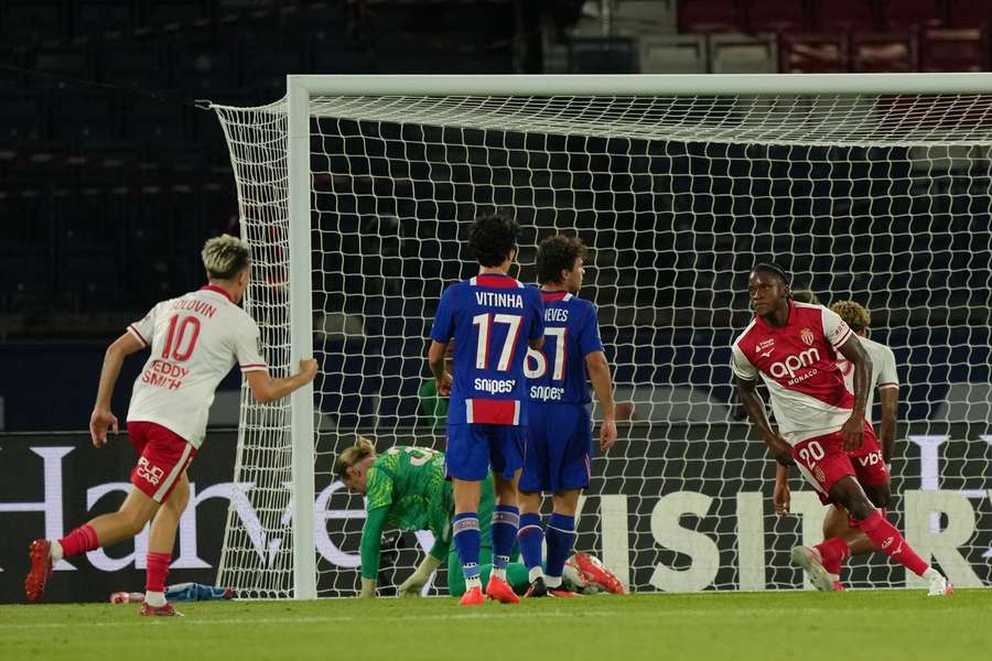 Monaco score their first goal Monaco score their first goal