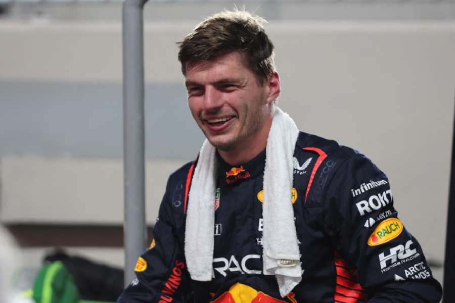 Red Bull's Max Verstappen after finishing qualifying in pole position