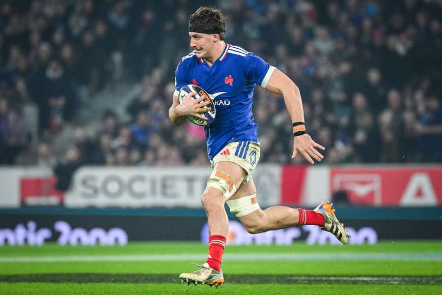 Oscar Jegou lors du match face à l'Italie.